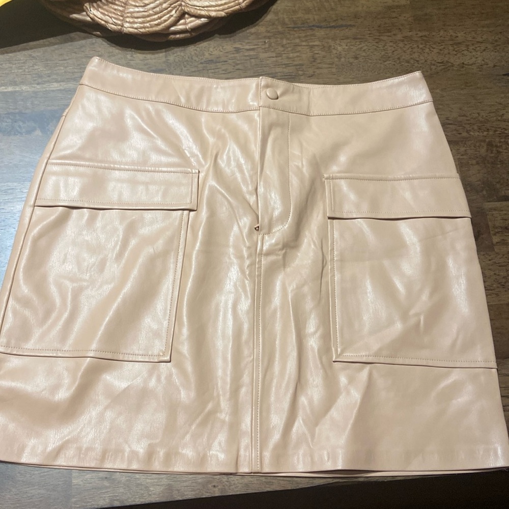 Faux Leather Skirt